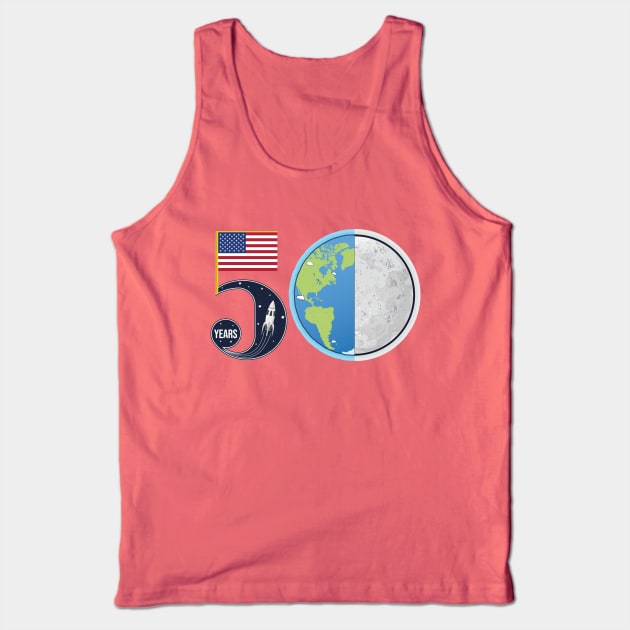 50th Anniversary Apollo 11 Mission Tank Top by FunawayHit